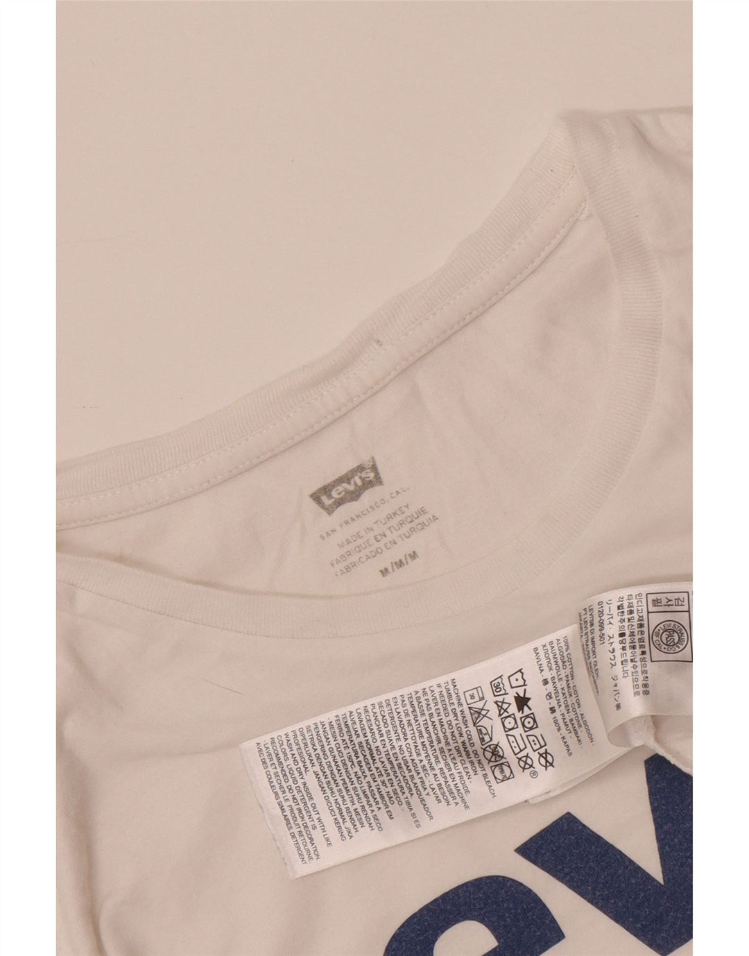 LEVI'S T-Shirt Graphique Homme Blanc Moyen Coton