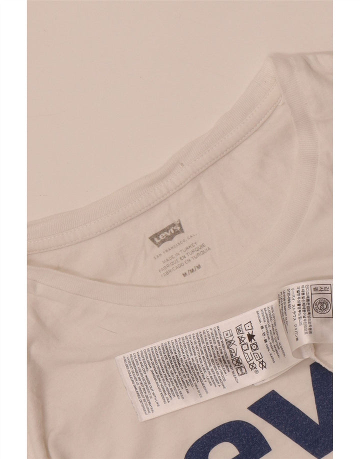 LEVI'S T-Shirt Graphique Homme Blanc Moyen Coton