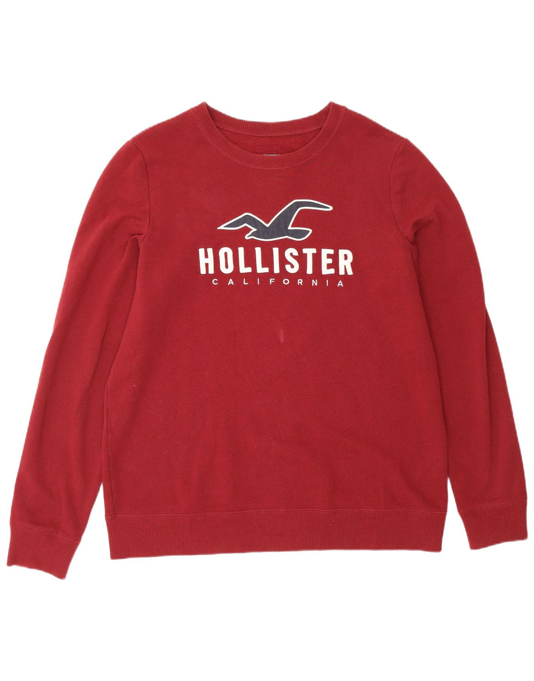 HOLLISTER Sweat-shirt graphique pour hommes, grand, en coton bordeaux