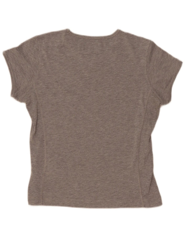 Champion Womens Heritage Classics T-Shirt Top UK 14 Large Gris Moucheté