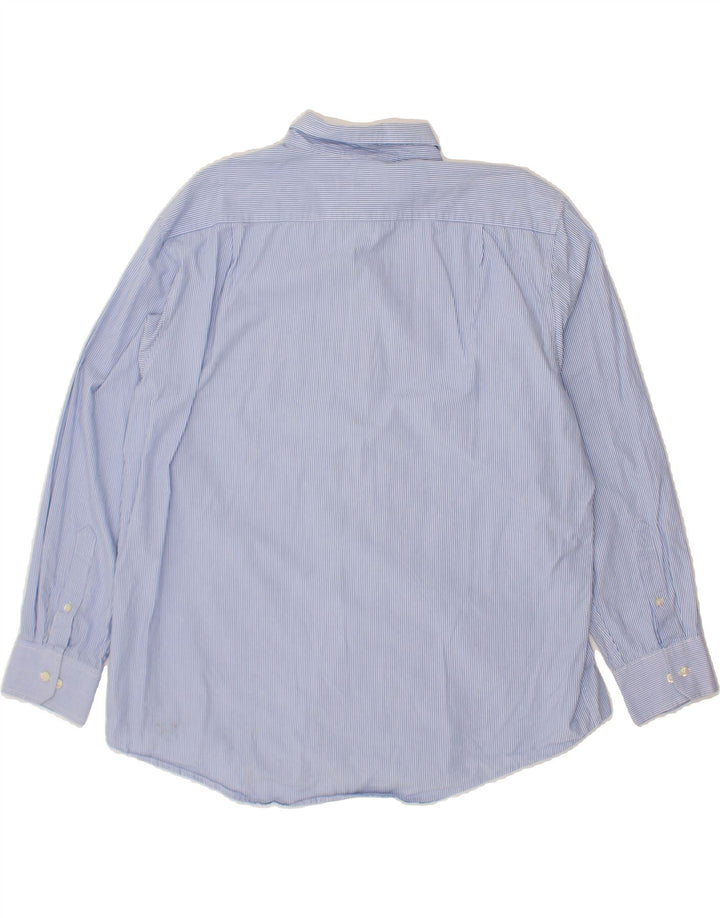 IZOD Mens Shirt XL Blue Pinstripe Cotton Vintage Izod and Second-Hand Izod from Messina Hembry 