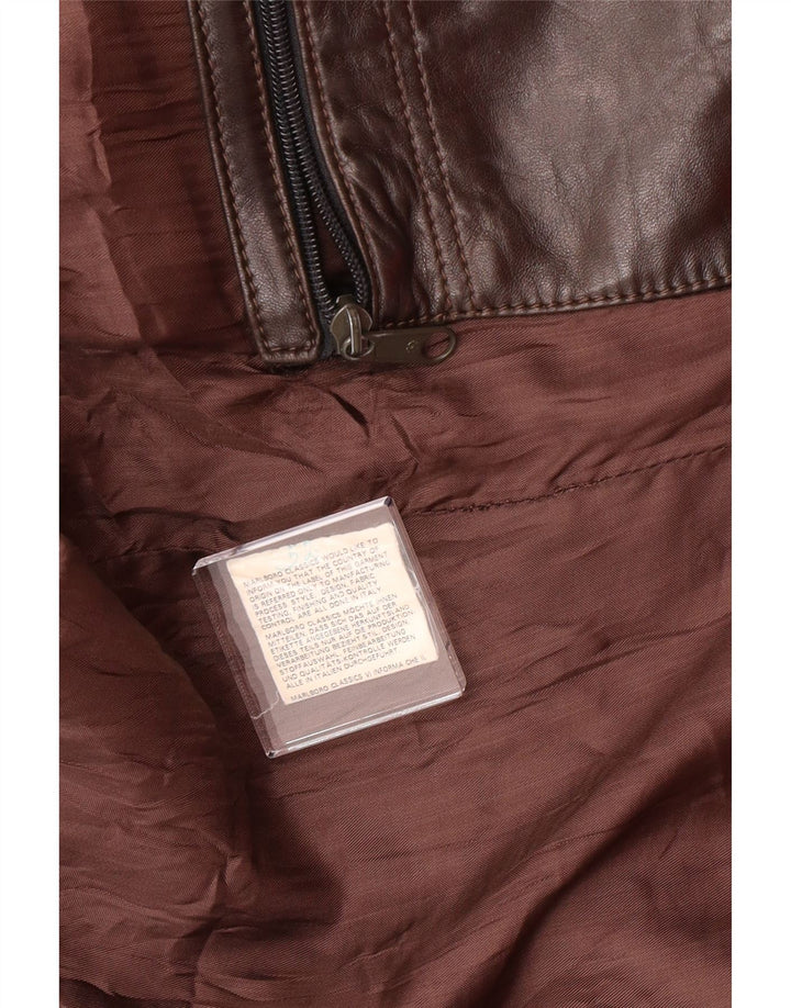 VINTAGE Veste en cuir homme UK 38 Marron moyen