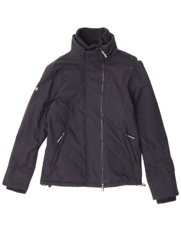 Superdry Veste coupe-vent matelassée pour hommes UK 38 Medium Navy Blue Nylon