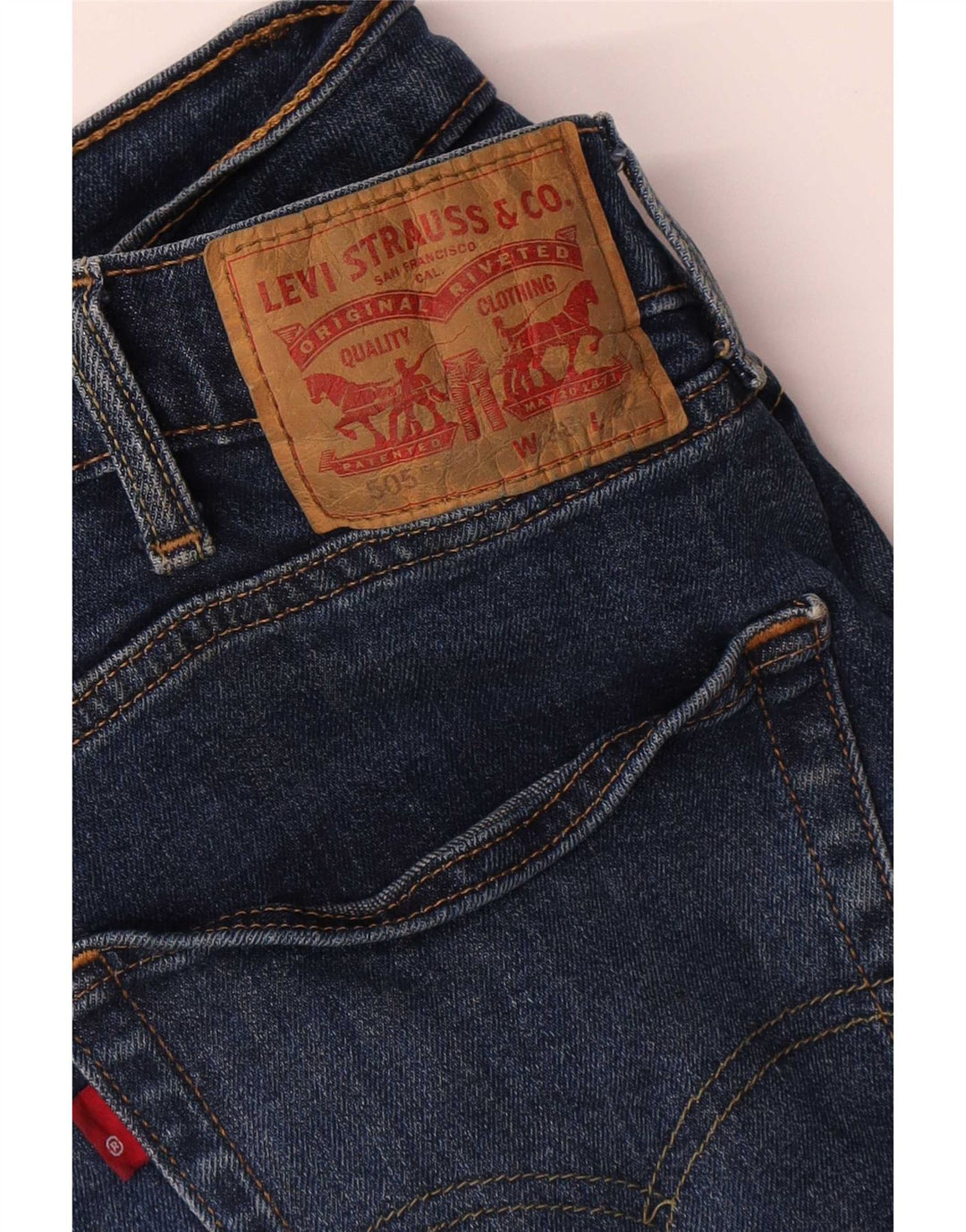 Levi's Jean Droit 505 Homme W38 L32 Bleu Marine Coton