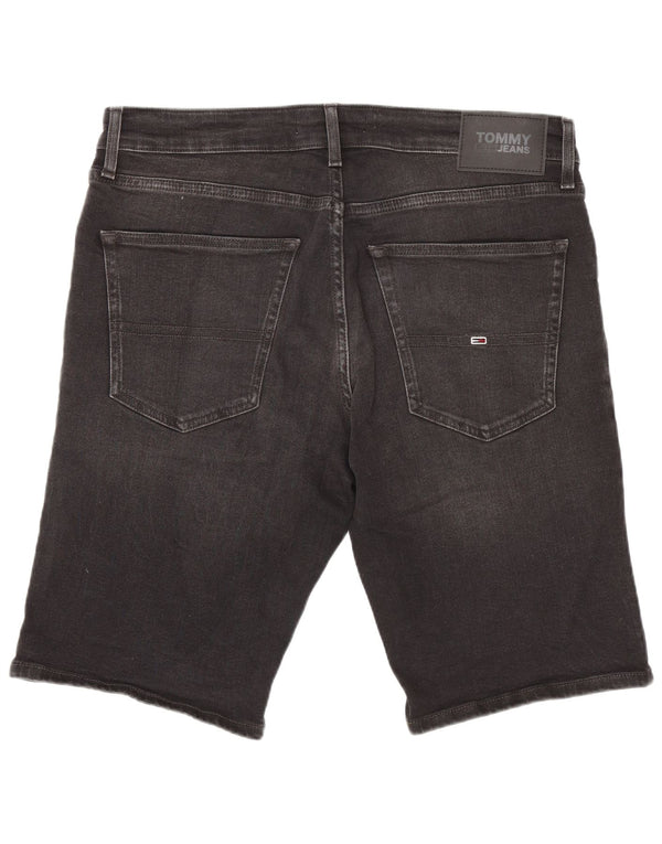 Tommy Jeans Short en jean pour homme W34 Large Noir Coton