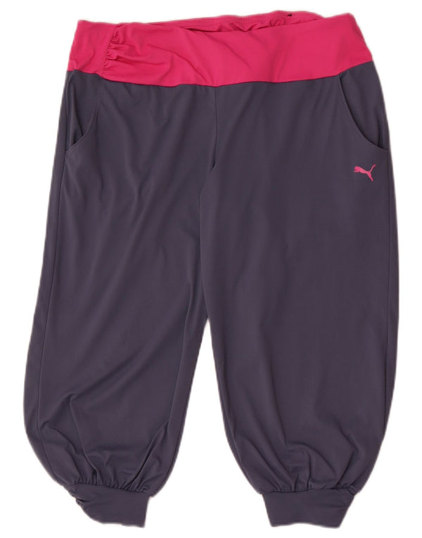Puma Bermuda Sport Short pour Femme UK 14 Large Gris Colorblock Sports