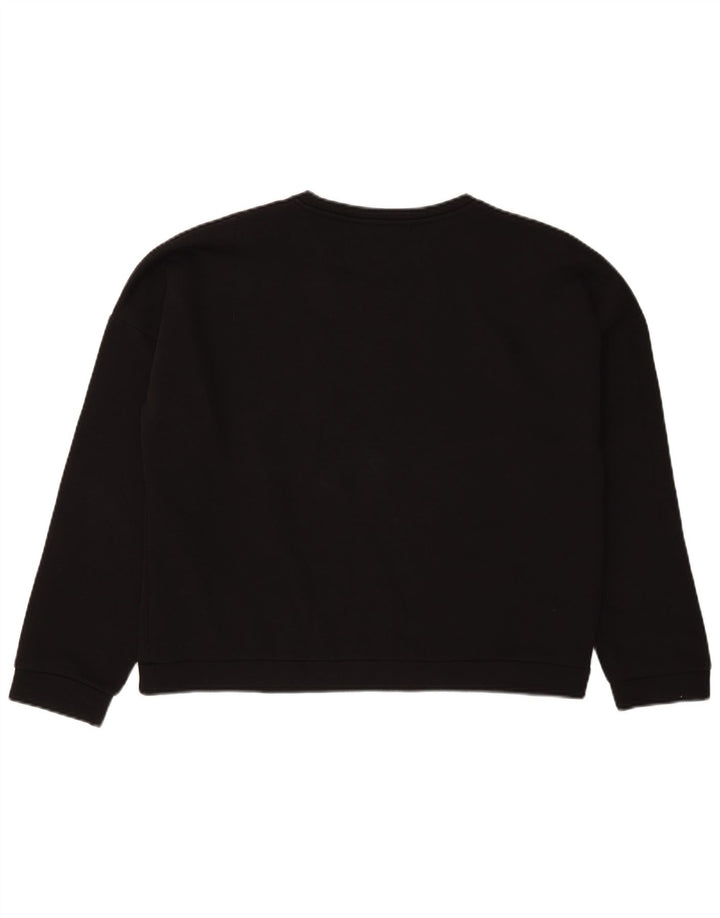 Guess Sweat-shirt court surdimensionné pour femme UK 14 Grand Noir