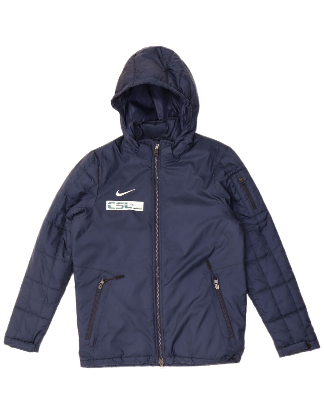 Veste matelassée à capuche Nike garçon 10-11 ans bleu marine moyen polyester