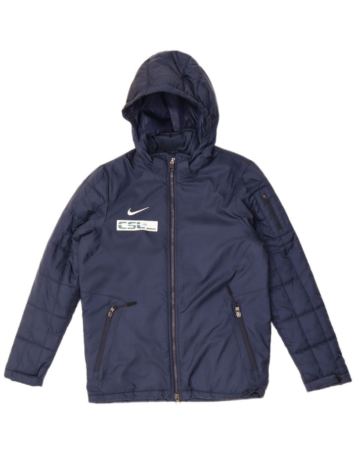 Veste matelassée à capuche Nike garçon 10-11 ans bleu marine moyen polyester