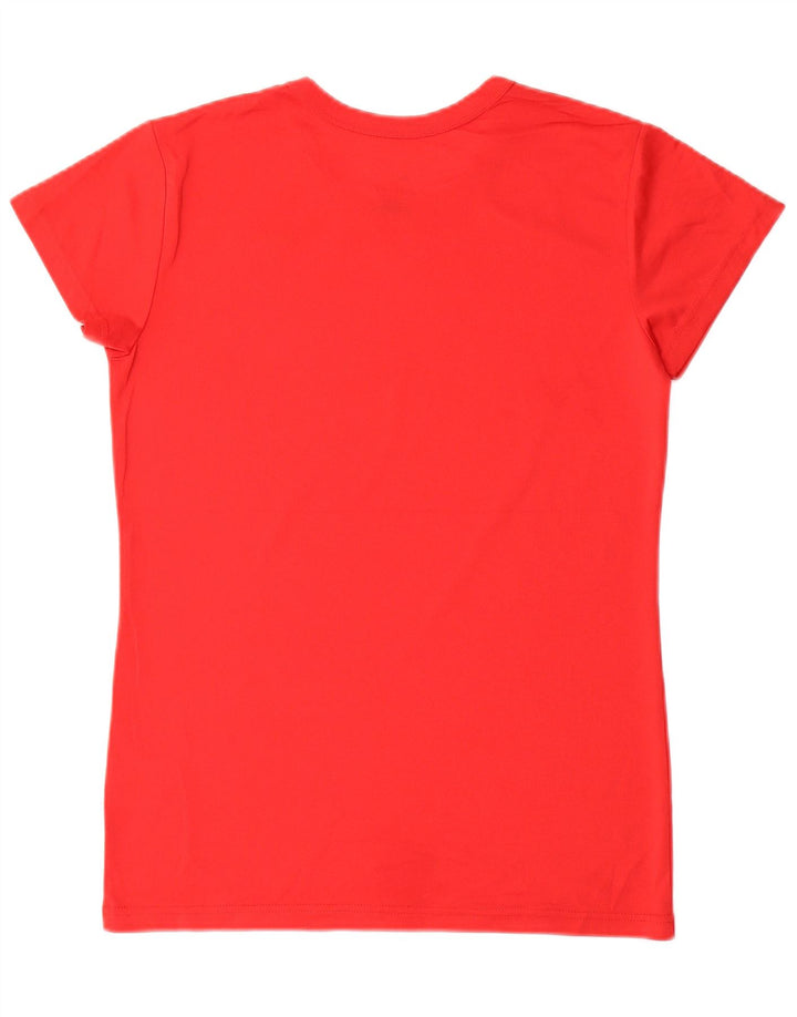 NIKE T-shirt Dri Fit pour femme UK 12 Rouge moyen Polyester