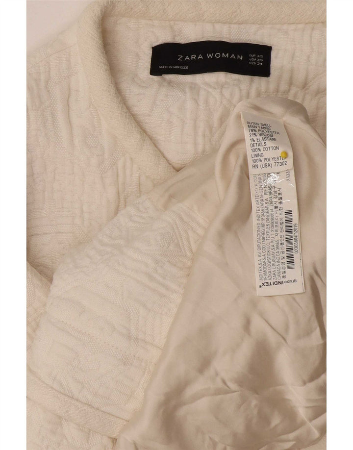 Veste utilitaire pour femmes Zara UK 6 XS Polyester blanc