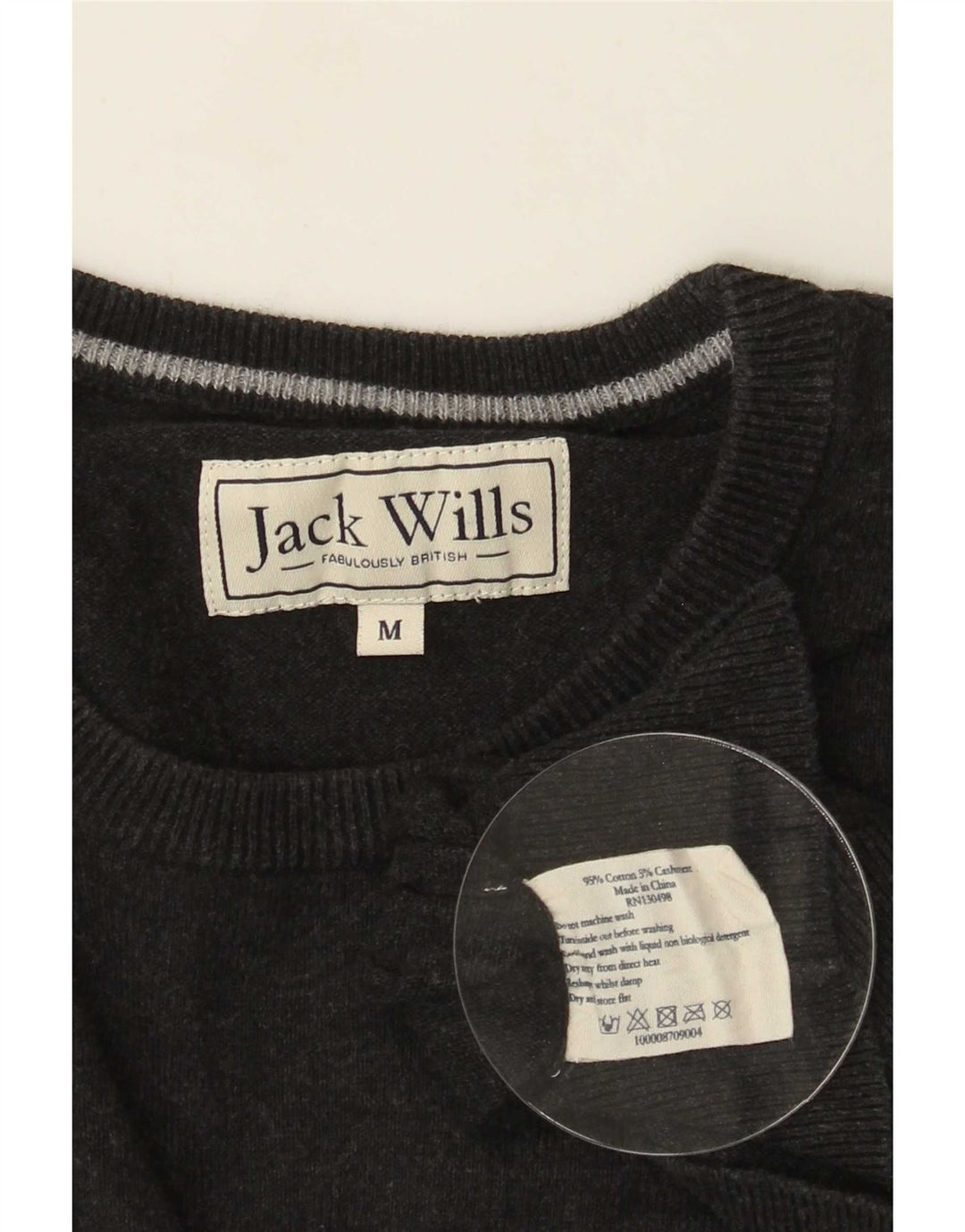 Jack Wills Pull à col rond pour homme en coton gris moyen