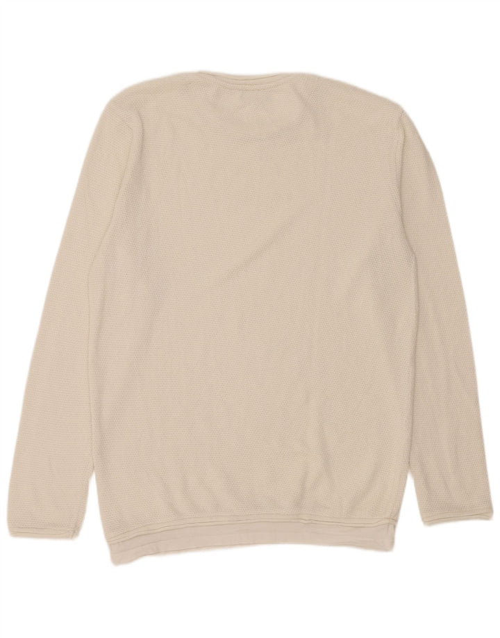 Zara Pull ras du cou pour homme, grand, blanc