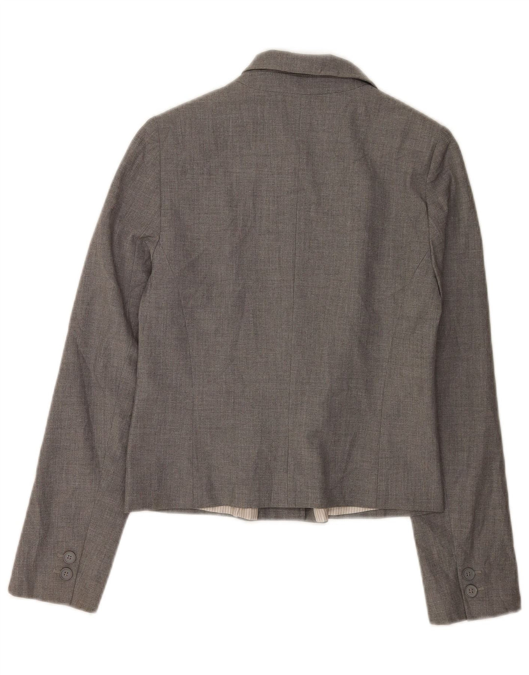 Oasis Veste Blazer 1 Bouton Femme UK 10 Petit Gris Polyester
