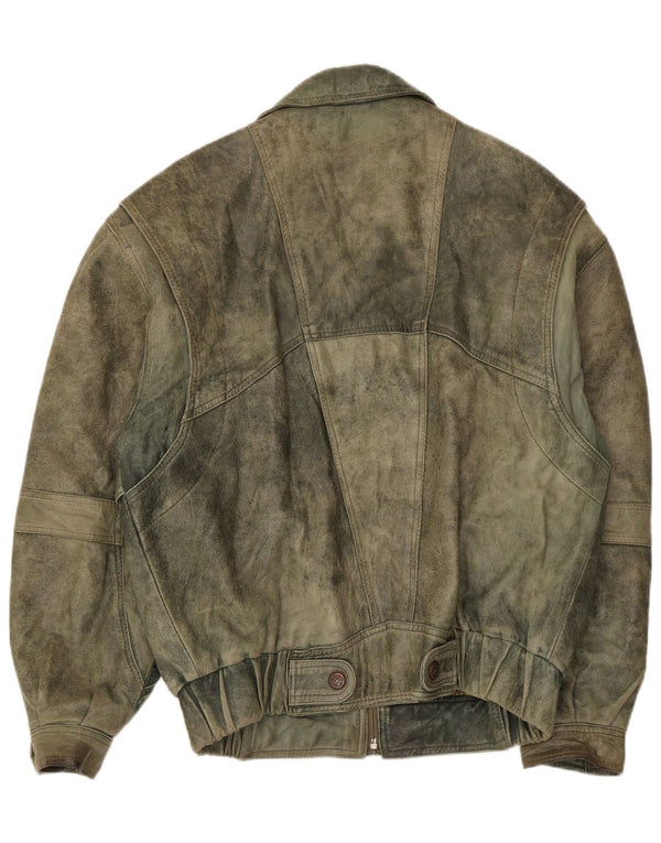 Douglas Veste en cuir pour homme UK 38 Cuir kaki moyen