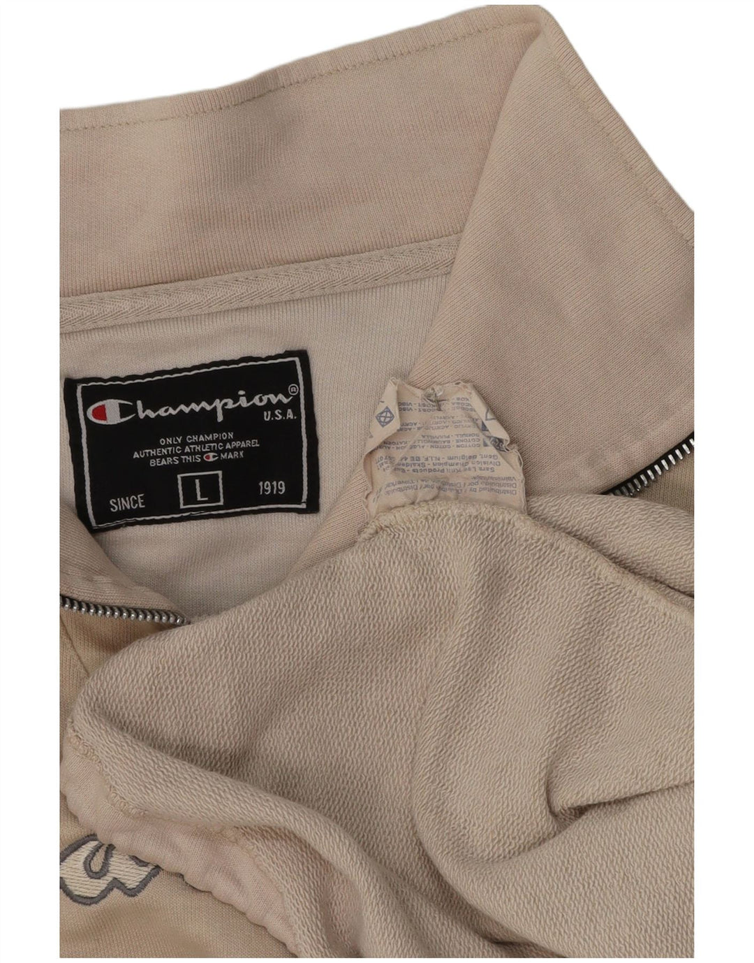 Champion Sweat-shirt graphique surdimensionné pour femme UK 16 Large Beige