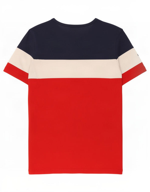 Ellesse T-Shirt Top XL Multicolore Colourblock Coton Homme
