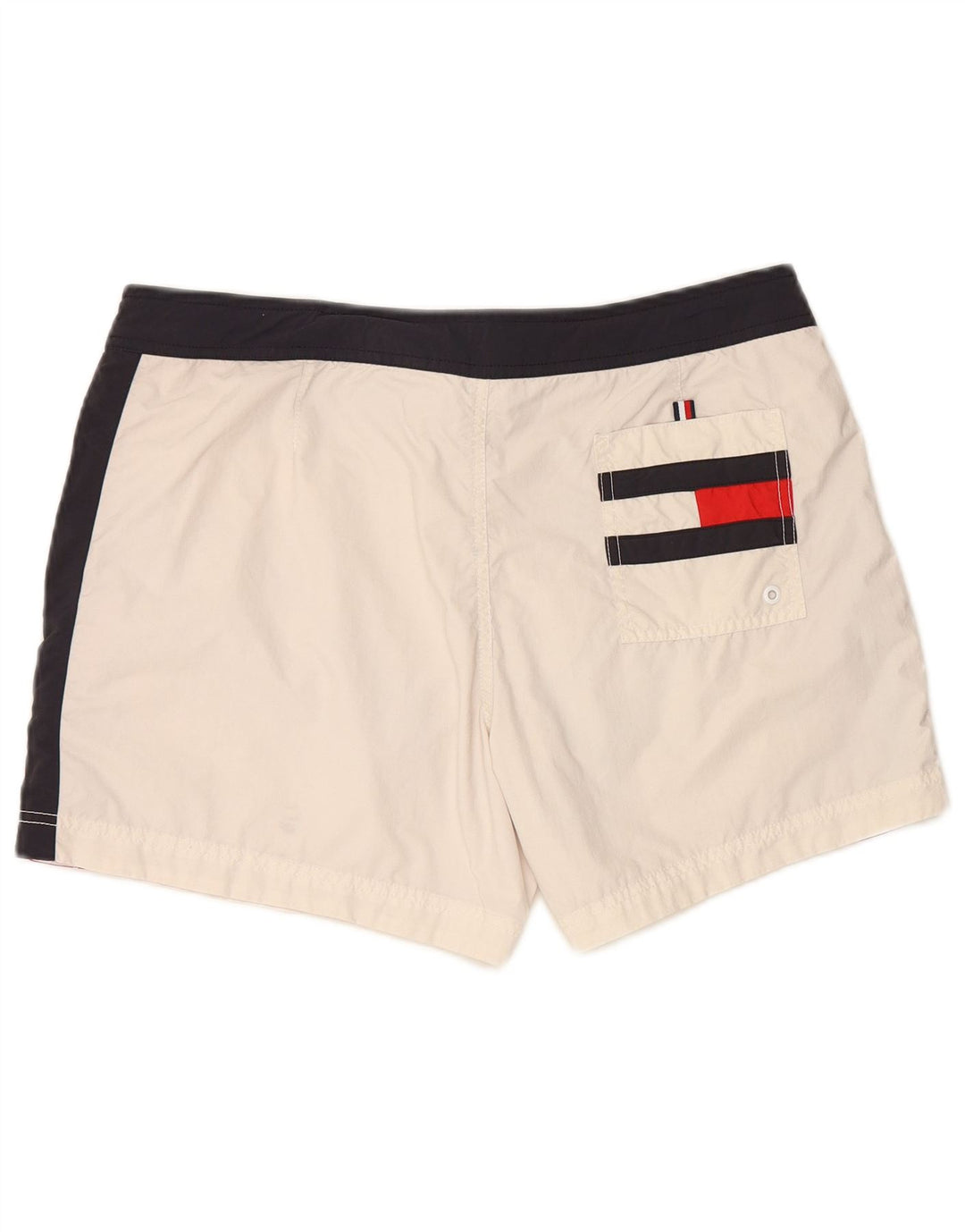 TOMMY HILFIGER Short de Bain Graphique pour Homme Large Blanc Cassé Colourblock
