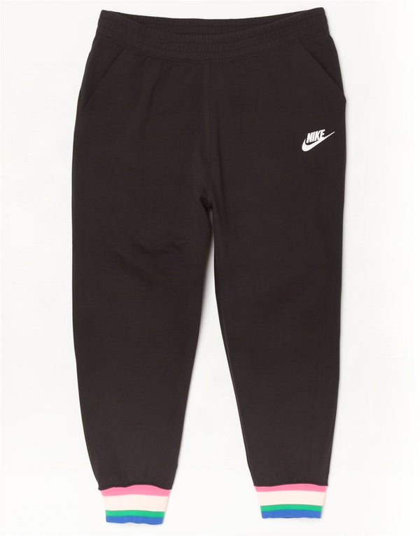 Nike Pantalon de survêtement pour femme Joggers UK 14 Large Noir Colourblock Coton