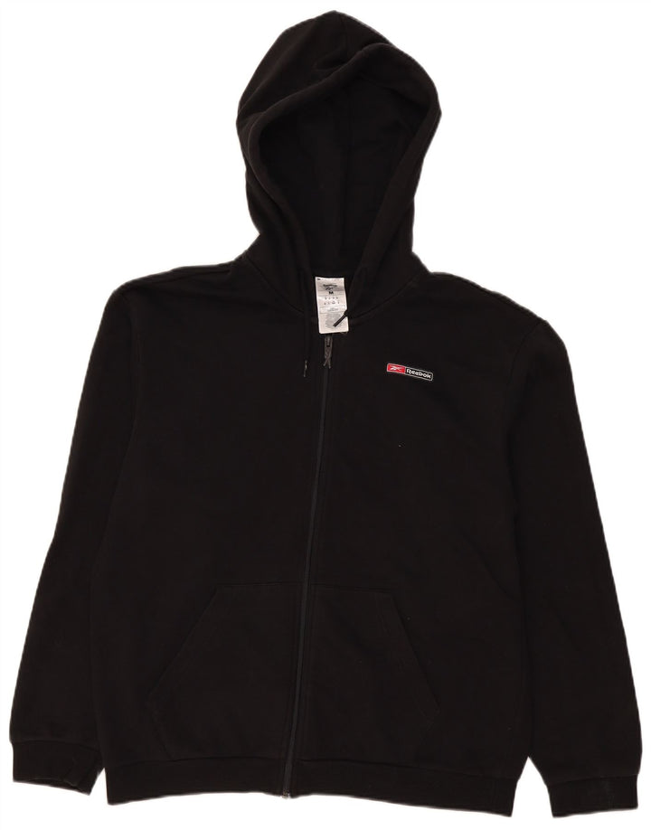 Reebok Sweat à Capuche Zippé Homme Noir Moyen Coton