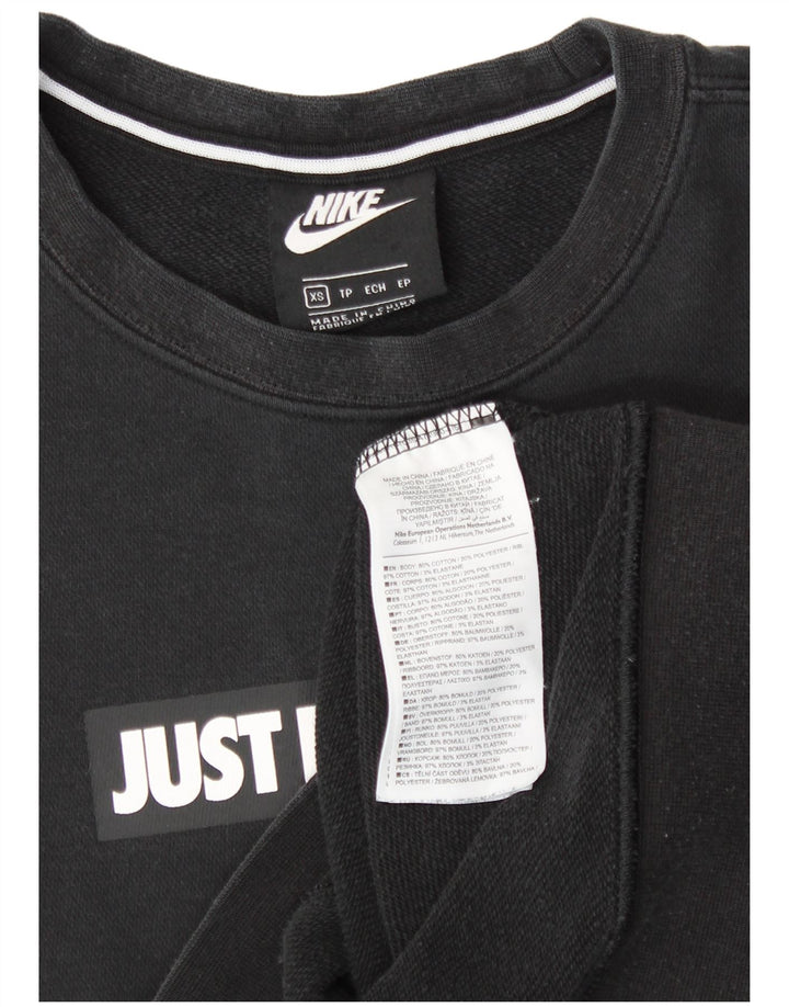 NIKE Sweat-shirt graphique pour homme XS en coton noir