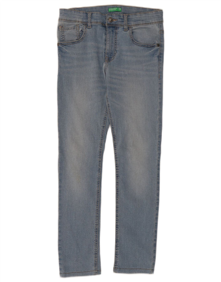 Benetton Jean Slim Garçon 11-12 ans W28 L27 Bleu