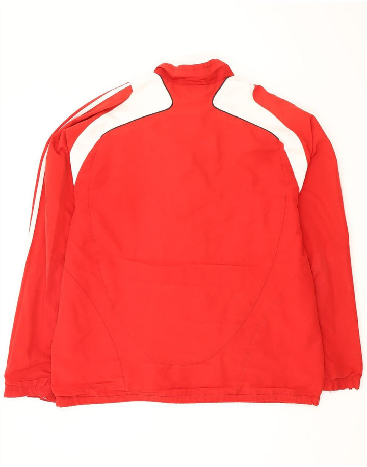 ADIDAS Veste de Pluie Homme UK 48/50 XL Rouge Colorblock Polyester