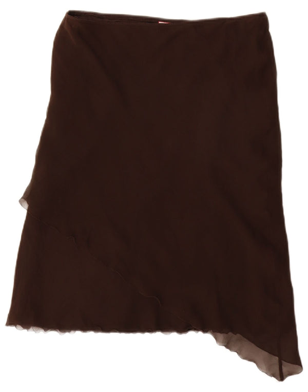 MAX & CO. Jupe asymétrique pour femme UK 14 Large W32 Soie marron
