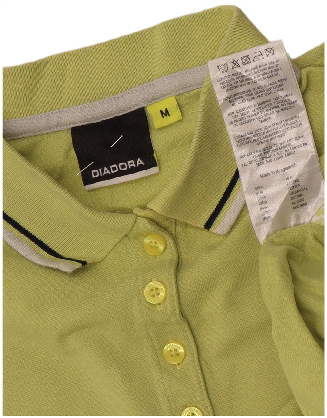Diadora Polo Femme UK 12 Coton Vert Moyen