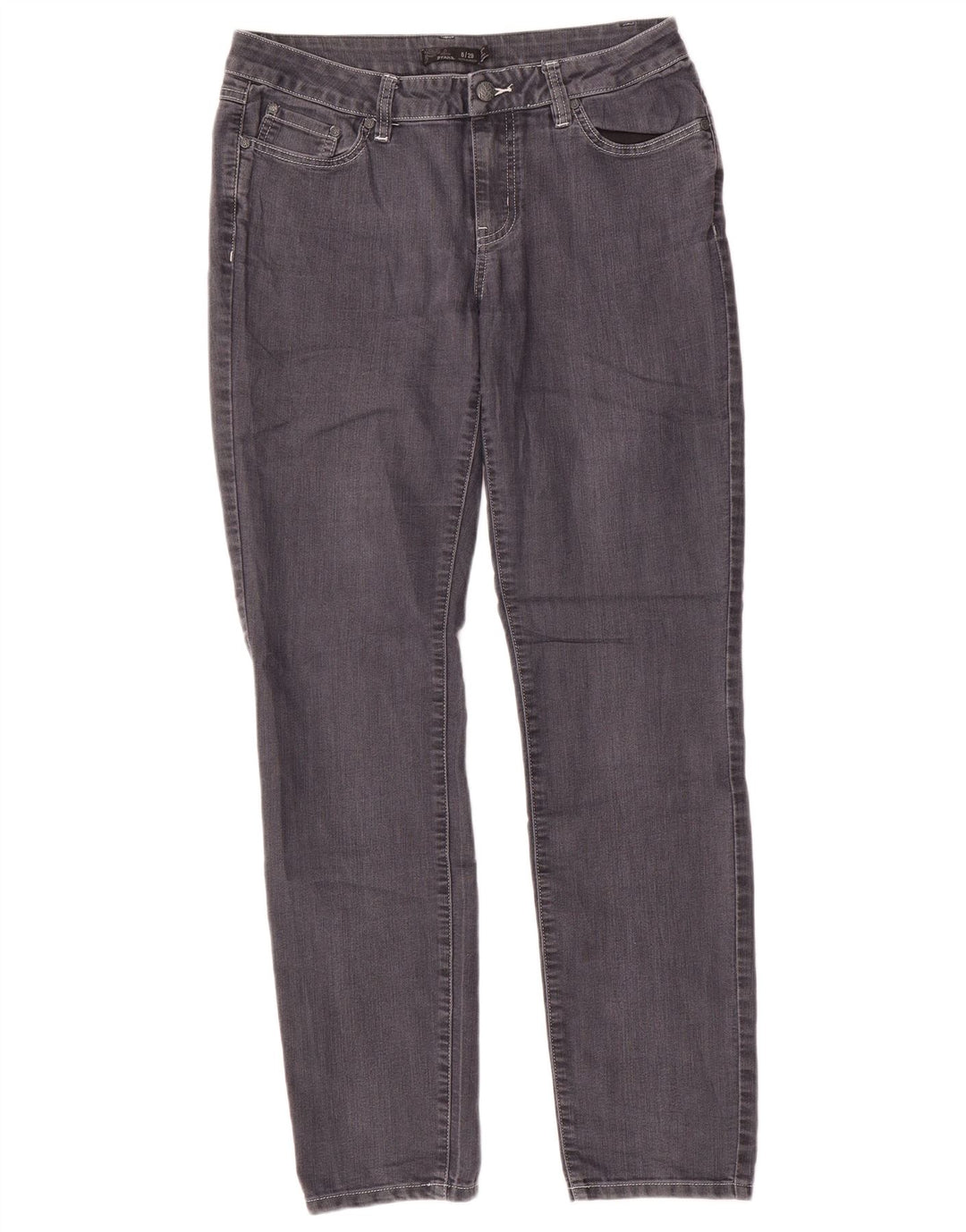 PRANA Jean droit régulier pour femme US 8 Medium W29 L32 Gris Coton