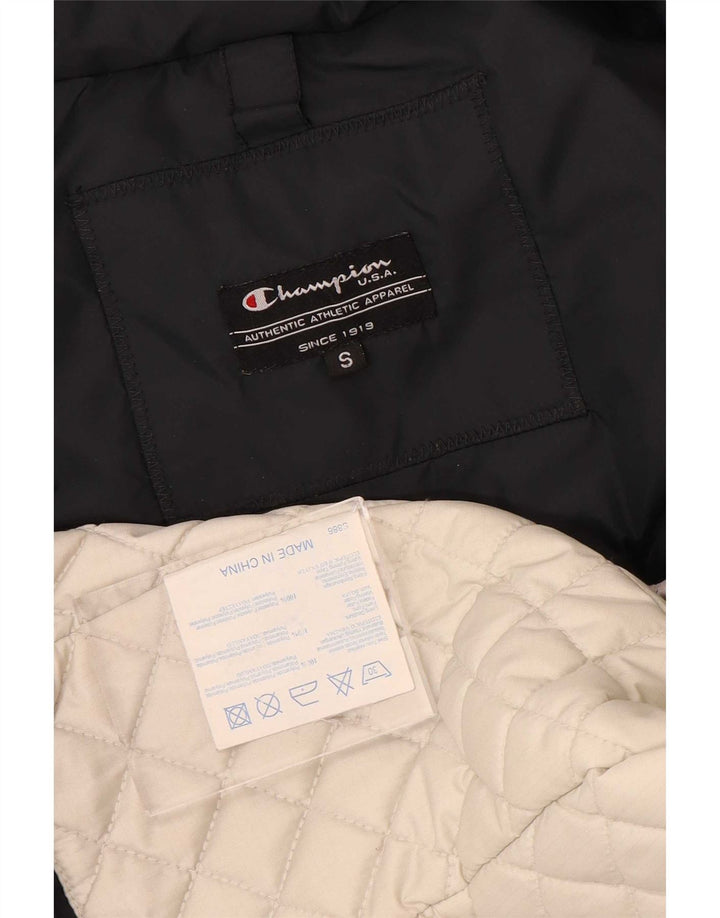 Champion Veste matelassée à capuche pour femme UK 10 Small Noir Polyamide