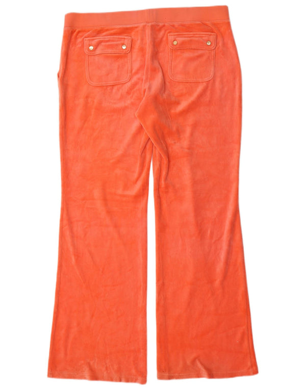 JUICY COUTURE Pantalon de survêtement pour femme UK 18 XL Orange Coton