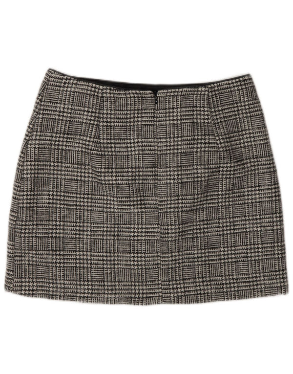 Oasis Mini-jupe femme UK 14 Large W32 Gris Pied-de-poule