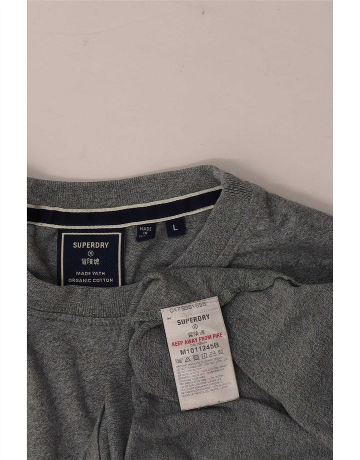 Superdry T-Shirt Homme Gris Large Coton