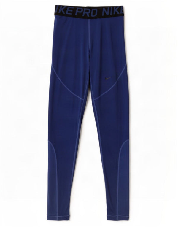 Nike Legging Dri Fit Graphic pour femme UK 12 Bleu moyen Colourblock