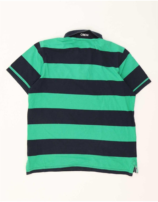 Crew Clothing Polo Homme Coton Rayé Vert Moyen