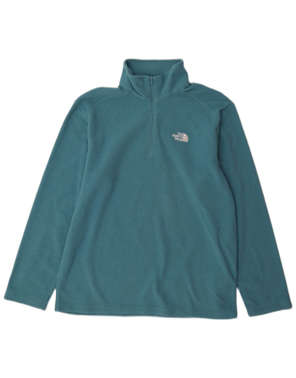 The North Face Pull polaire à col zippé pour homme Large Bleu Polyester