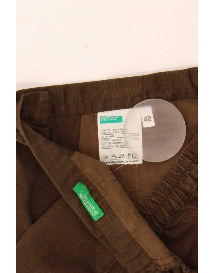 Benetton Short décontracté pour femme IT 42 Medium W28 Marron Coton