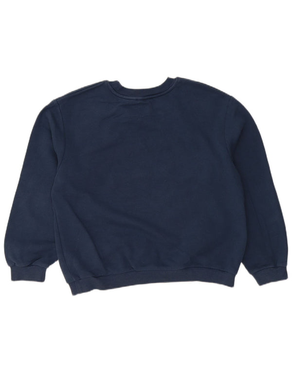 Zara Femme New York Graphic Sweatshirt Jumper UK 14 Bleu Marine Moyen