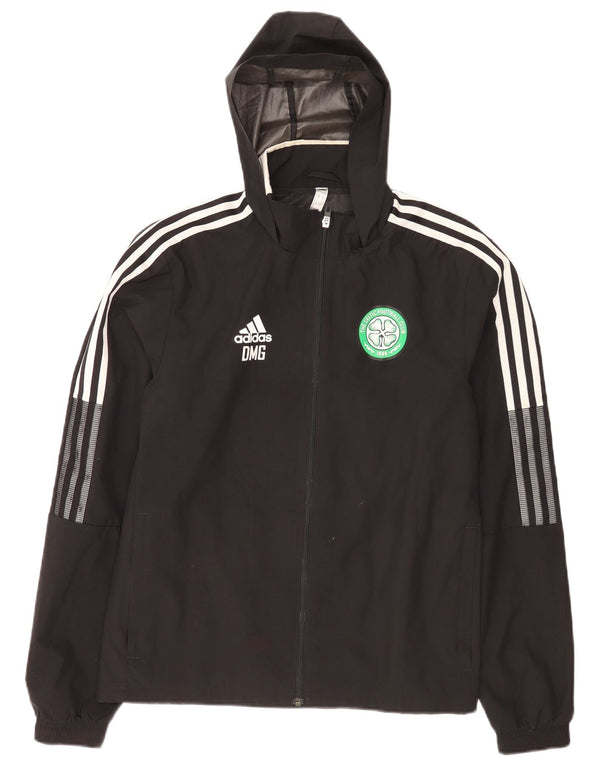 Adidas Hommes Celtics Survêtement À Capuche Top Veste XS Noir Polyester Sports