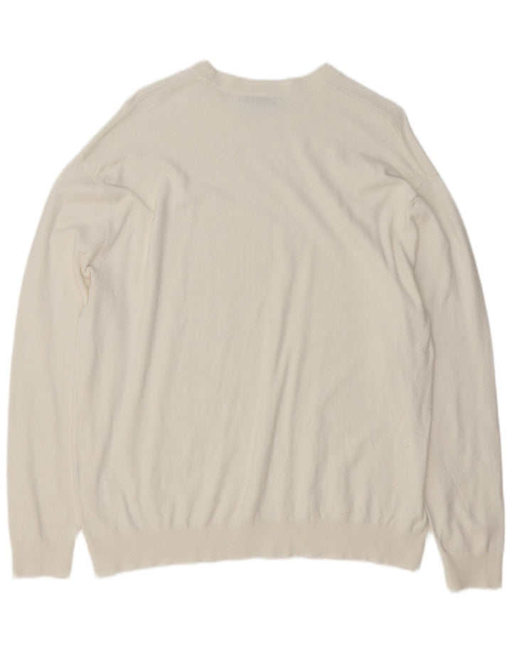 Zara Pull Col Ras Du Cou Homme Blanc Moyen