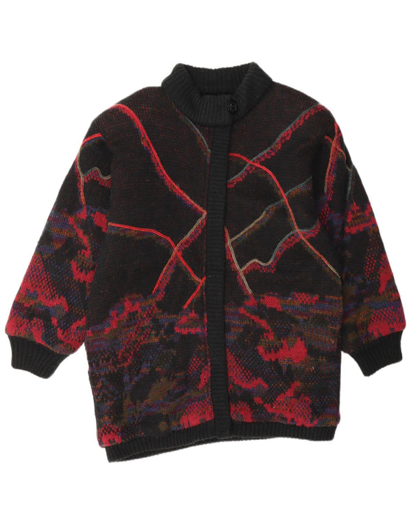 Jeffrey Brownleader Pull cardigan à motif abstrait pour femme UK 14 Medium B