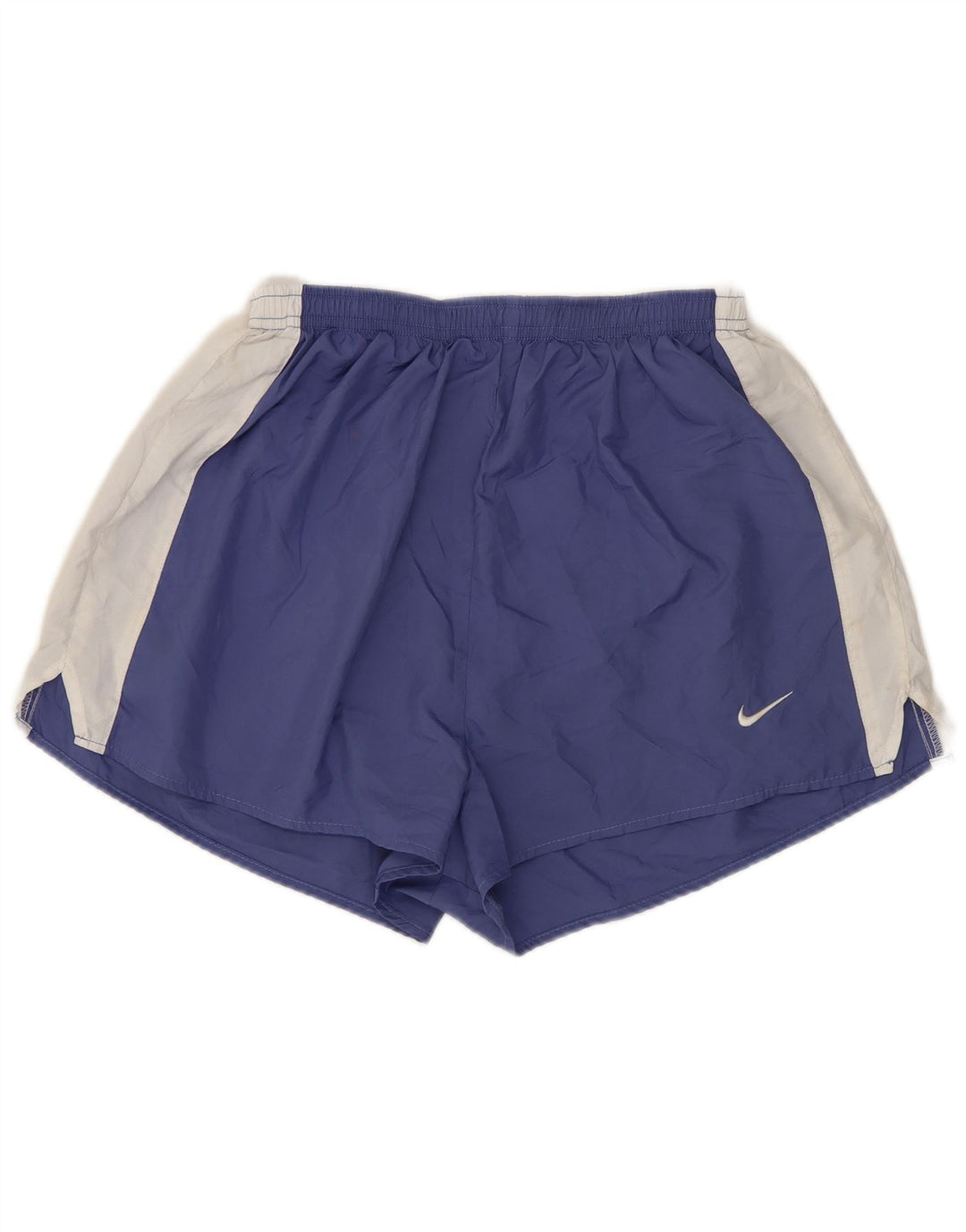 NIKE Short de sport Dri Fit pour femme US 8/10 Bleu moyen en polyester color block