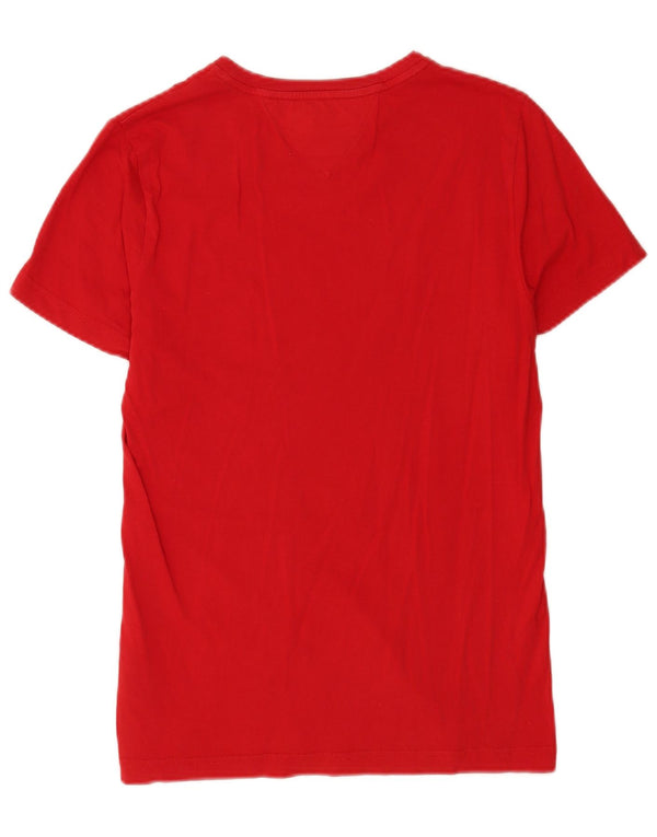 Tommy Hilfiger T-shirt graphique pour homme en coton color block petit rouge
