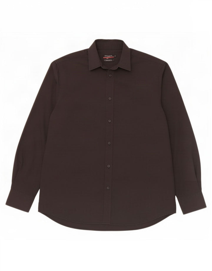 Pierre Cardin Chemise Regular Fit Homme XL Noir Polyester
