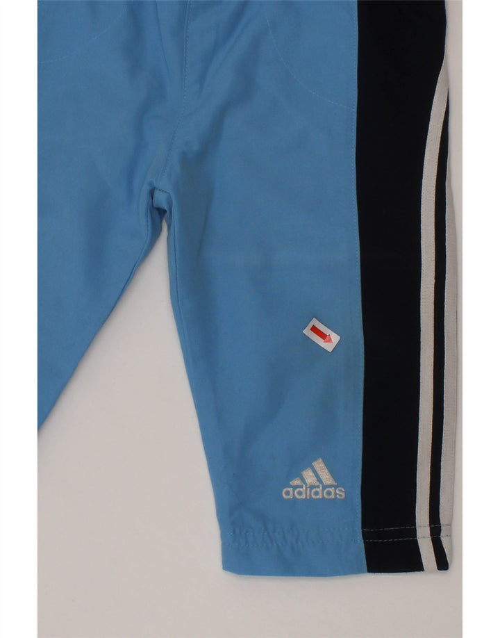 ADIDAS Baby Boys Tracksuit Trousers 6-9 Months  Blue Colourblock Polyester