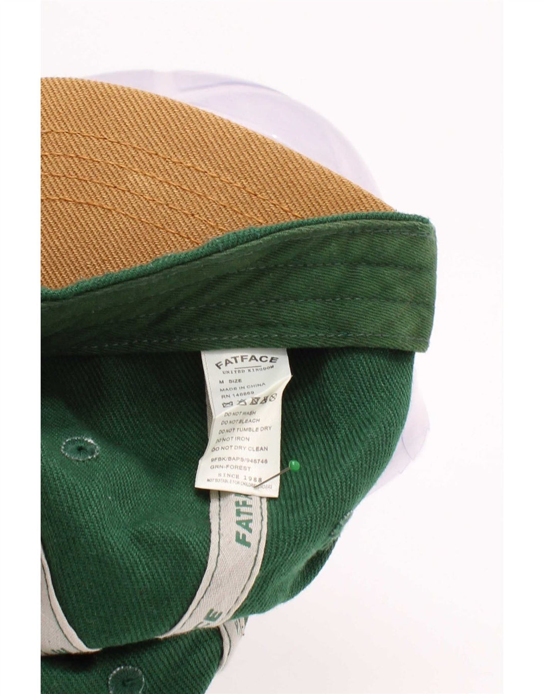 Fat Face Casquette de Baseball Graphique Homme Vert Moyen Coton