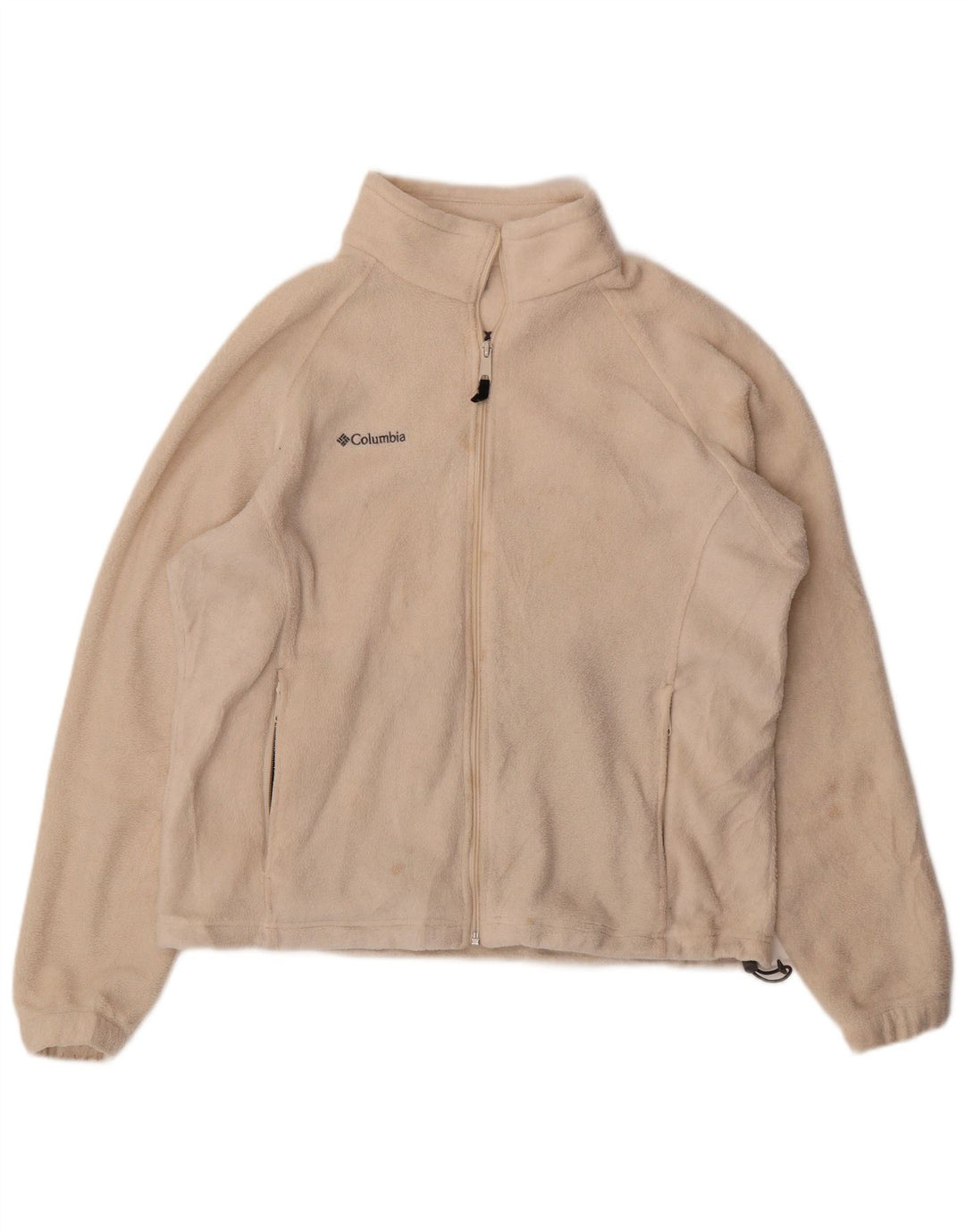 COLUMBIA Womens Fleece Jacket UK 18 XL Beige Polyester