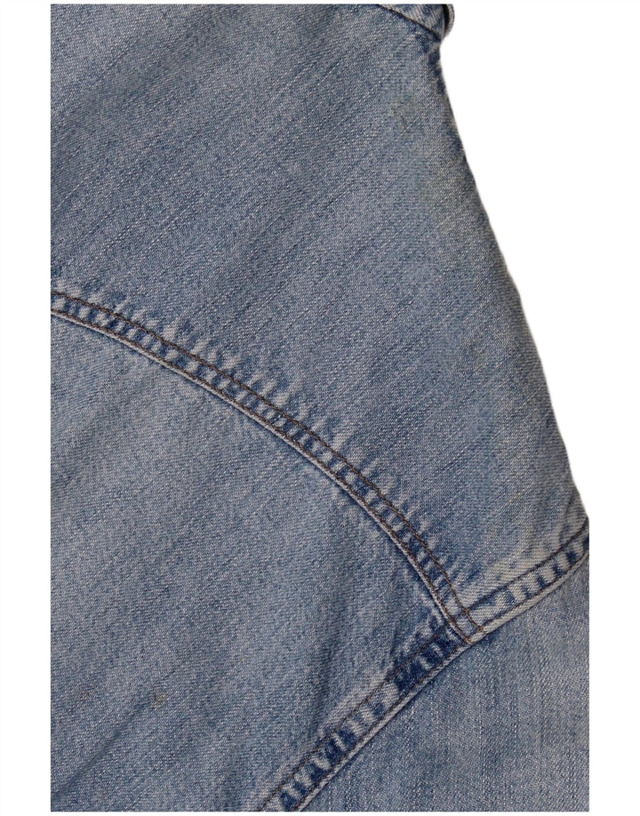 BENETTON Chemise en jean pour femme UK 14 Bleu moyen Coton