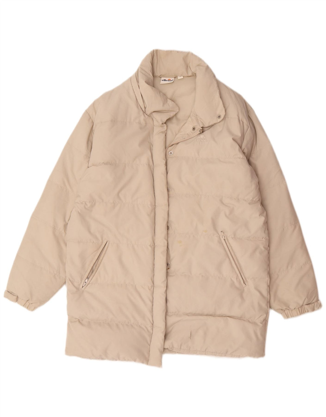 Ellesse Manteau matelassé surdimensionné pour femme UK 44 Polyester beige moyen